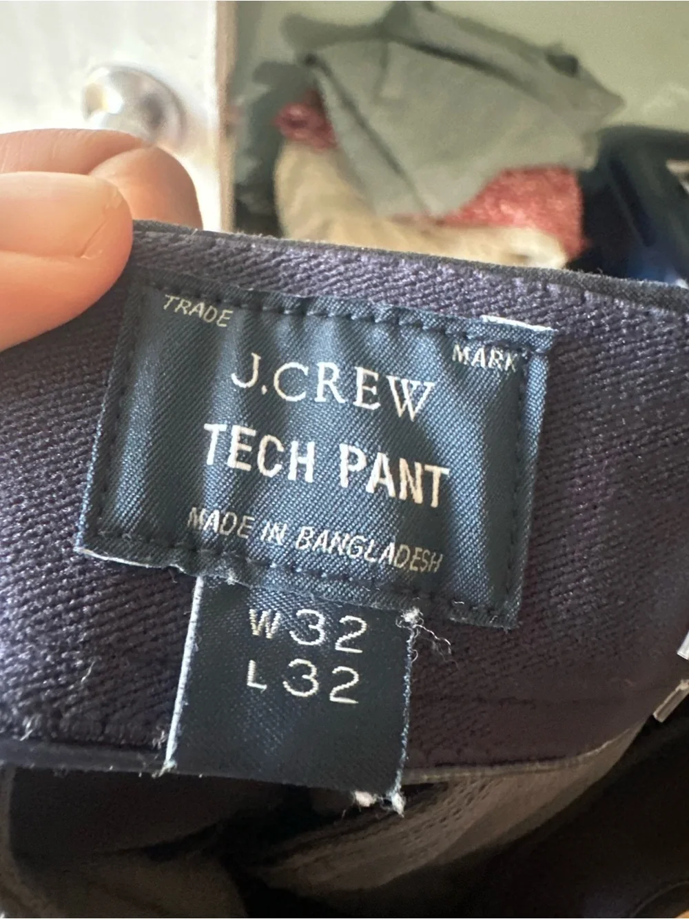 J.Crew Tech Chino Pants Black Stretch Performance Casual Men’s 32x32 Moder